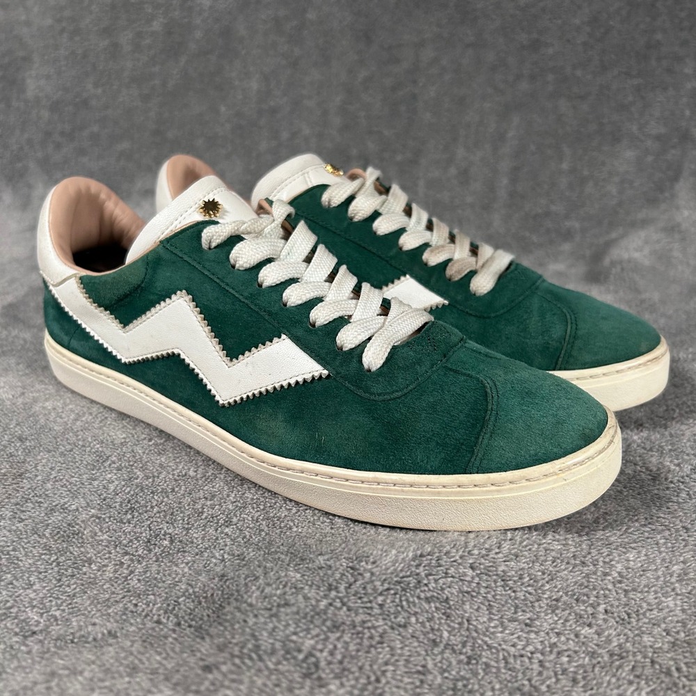 Stuart Weitzman DARYL Green Suede Leather Sneakers Limited Edition Womens 6.5